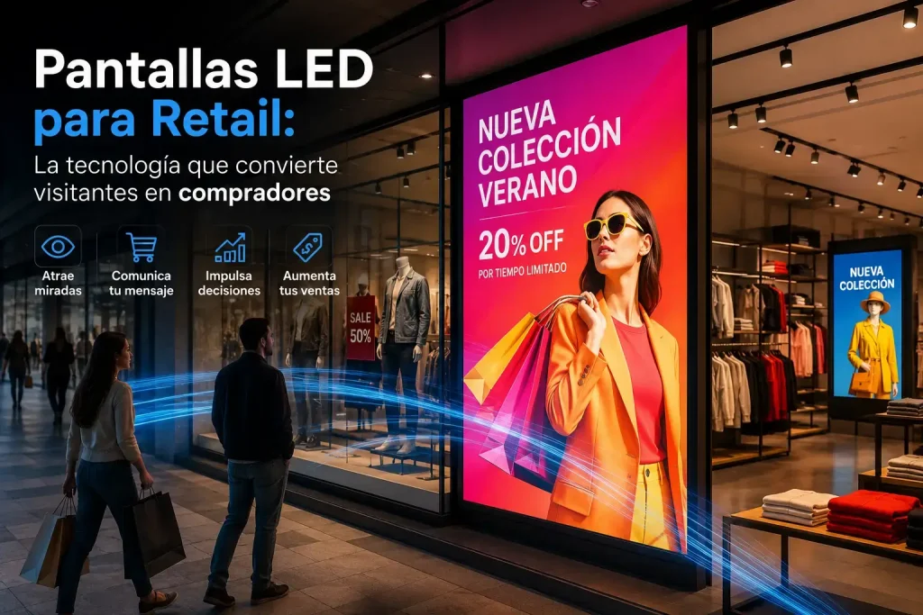 Pantallas LED para Retail: La tecnología que convierte visitantes en compradores